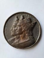 Bronze penning Lodewijk III en Karloman II, Ophalen of Verzenden, Overige materialen