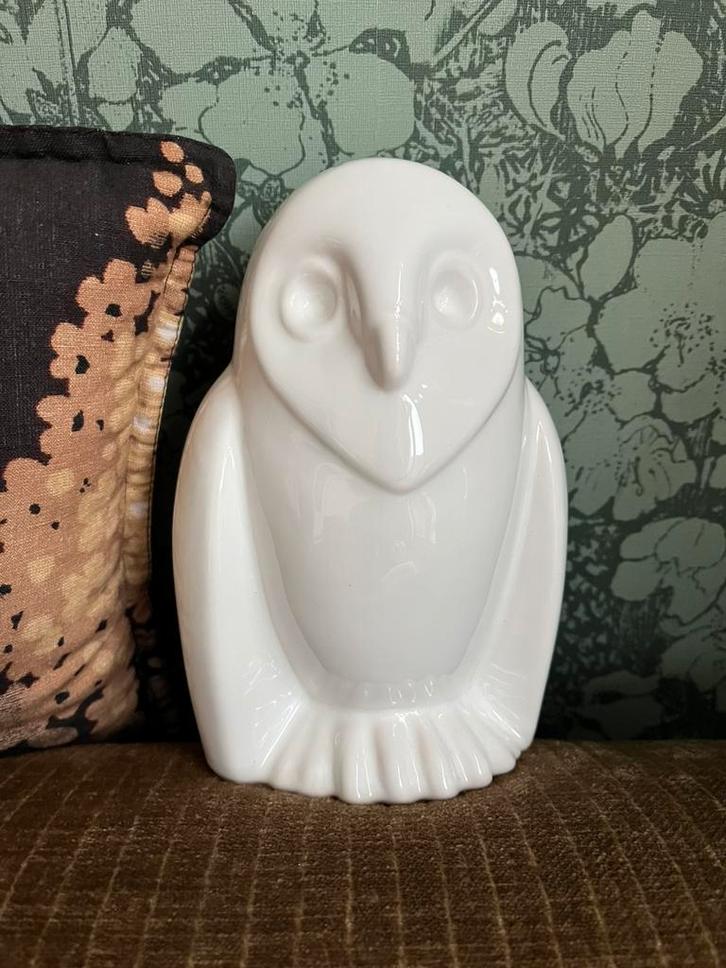 Vintage porseleinen beeld wit uil, Antiek en Kunst, Antiek | Porselein, Ophalen