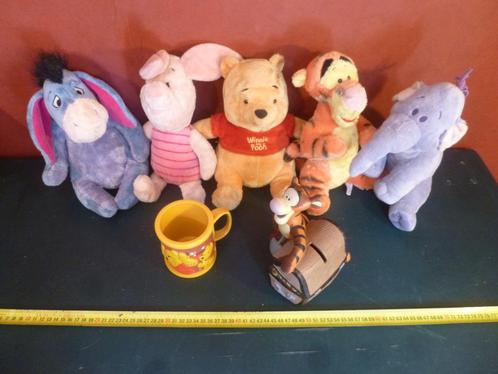 Knuffels, drinktas en spaarpot Winnie De Poeh, Verzamelen, Disney, Gebruikt, Beeldje of Figuurtje, Winnie de Poeh of vrienden