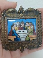 Antiek icoon miniatuur metaal ikoon icon, Antiek en Kunst, Ophalen of Verzenden