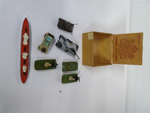 A6513. Setje Miniatuur Tanks & Legervoertuigen oa. Matchbox, Hobby en Vrije tijd, Modelbouw | Auto's en Voertuigen, Gebruikt, 1:50 of kleiner