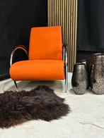 Gelderland 5770 Fauteuil - Oranje/Zwart, Ophalen, Zo goed als nieuw, Metaal, 75 tot 100 cm
