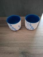 Intratuin bloempotten Blauw & Wit, Rond, Ophalen of Verzenden, Zo goed als nieuw, Balkon