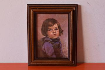 Retro vintage Bragolin schilderij - Huilende zigeunerjongen beschikbaar voor biedingen