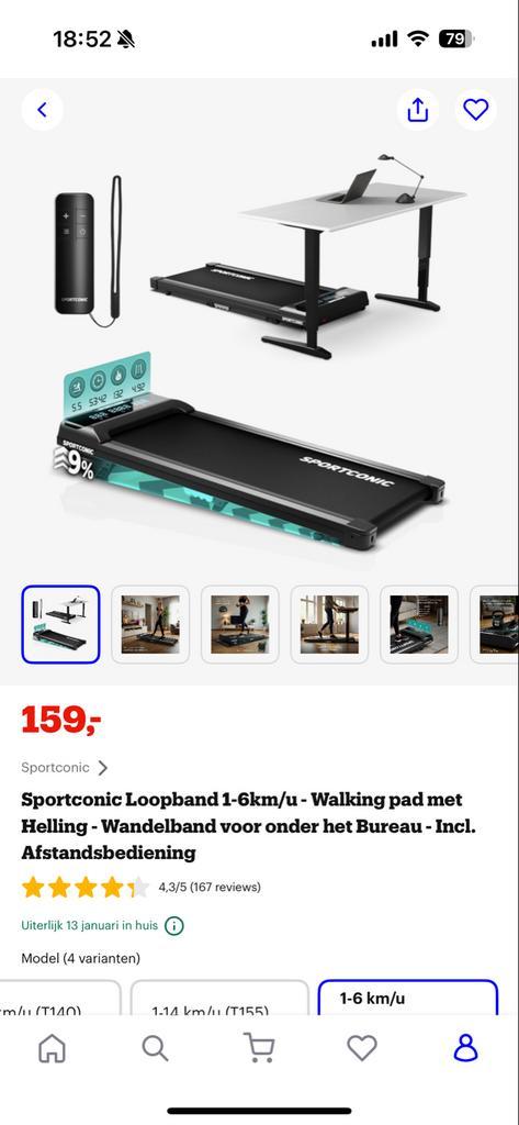 Nieuwe loopband - Ongebruikt in Doos!, Sport en Fitness, Fitnessapparatuur, Nieuw, Loopband, Benen, Overige materialen, Ophalen