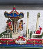Vintage Kerstmis kerstdorp kermis carrousel  pretpark, Diversen, Ophalen of Verzenden