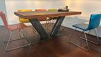 Mooie eettafel met leistenen blad, Huis en Inrichting, Tafels | Eettafels, Ophalen, Zo goed als nieuw, Vijf personen of meer, Rechthoekig