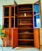 Vintage/Industriële houten apothekerskast, Laboratoriumkast, Huis en Inrichting, Kasten | Buffetkasten, Ophalen