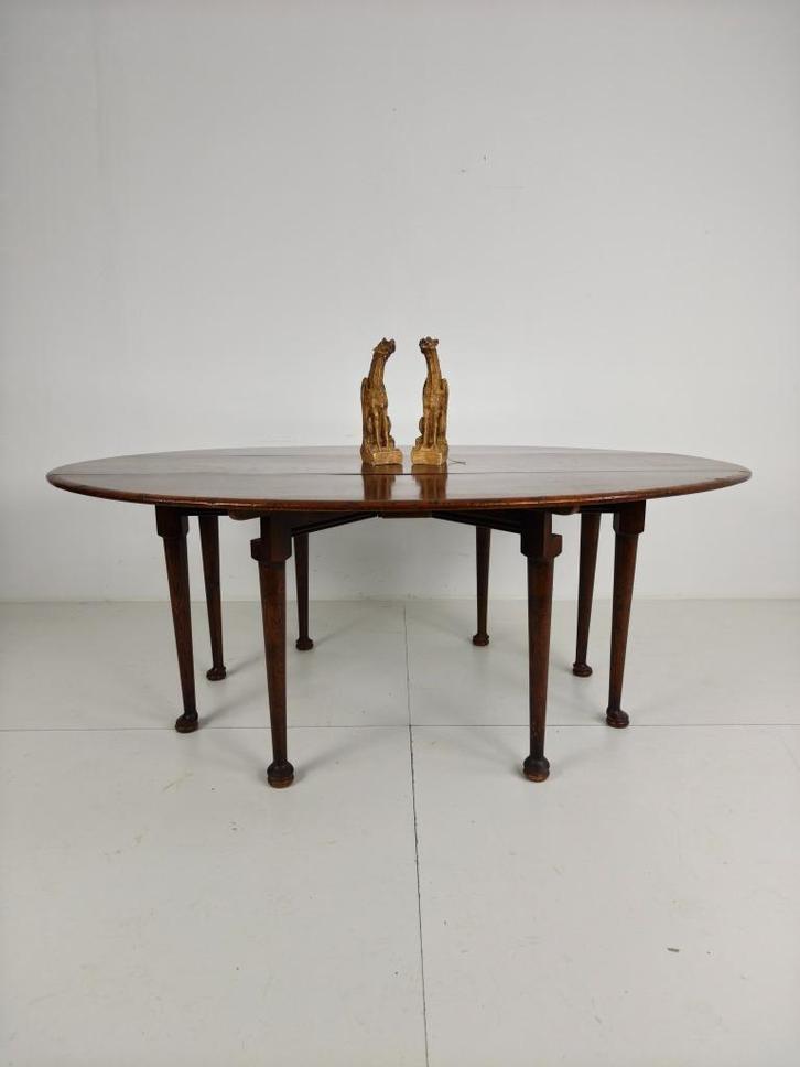 Antieke Engelse HANGOOR Eettafel – Victoriaans – 8 Poten, Antiek en Kunst, Antiek | Meubels | Tafels, Ophalen