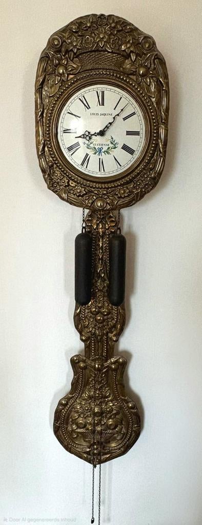 Antieke Louis Jaquine Wandklok, Antiek en Kunst, Antiek | Klokken, Ophalen of Verzenden