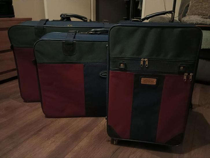 Adventure Bags - 3-delige Kofferset, Sieraden, Tassen en Uiterlijk, Koffers, Gebruikt, Overige materialen, 70 cm of meer, 55 cm of meer