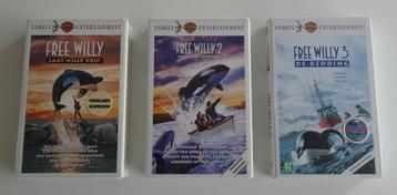3 Free Willy Films op VHS beschikbaar voor biedingen