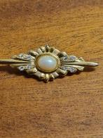 broche goud kleurig met parel, Ophalen of Verzenden, 'T Olde Gre-j, Info@toldegrej.nl, Endepoelstraat 20f Didam