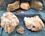 Lot stenen met Kristal, Verzamelen, Mineralen en Fossielen, Ophalen of Verzenden, Mineraal