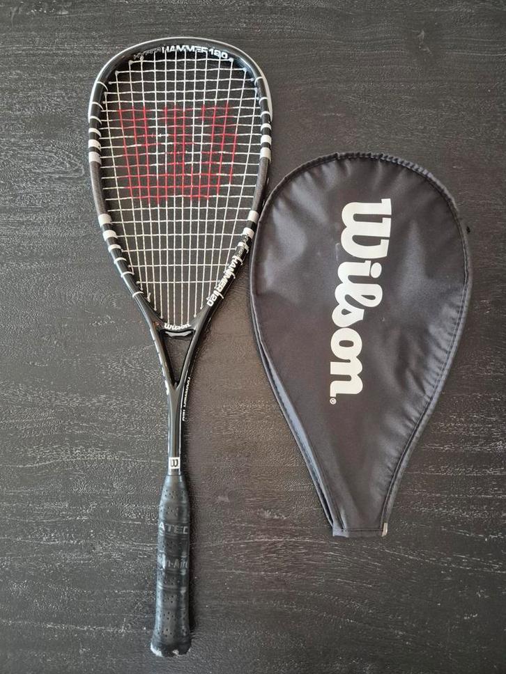 Wilson Hyper Hammer 120 Squash Racket, Sport en Fitness, Squash, Gebruikt, Racket, Met hoes, Ophalen