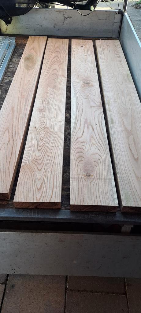 4 eiken  balken geschikt voor tafelblad, Doe-het-zelf en Verbouw, Hout en Planken, Balk, Eiken, Minder dan 200 cm, 50 mm of meer