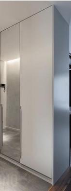 IKEA Kast 2 Deuren: Spiegel & Hoogglans Wit - 100x60x236, Ophalen, Kunststof, Gebruikt, 100 tot 150 cm