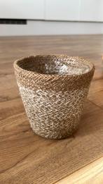 Bloempot 12cm gewoven touw, Tuin en Terras, Bloempotten, Ophalen, Rond, Zo goed als nieuw, Minder dan 40 cm