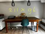 Eettafel teak hout / werktafel - staat in Haaften, Huis en Inrichting, Tafels | Eettafels, Ophalen, Koloniaal, Teakhout, 200 cm of meer