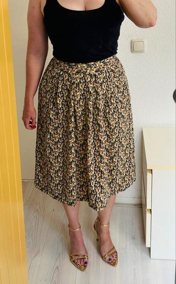 MSCH Vintage stijl rok maat 38/40 groen oranje zwart beschikbaar voor biedingen