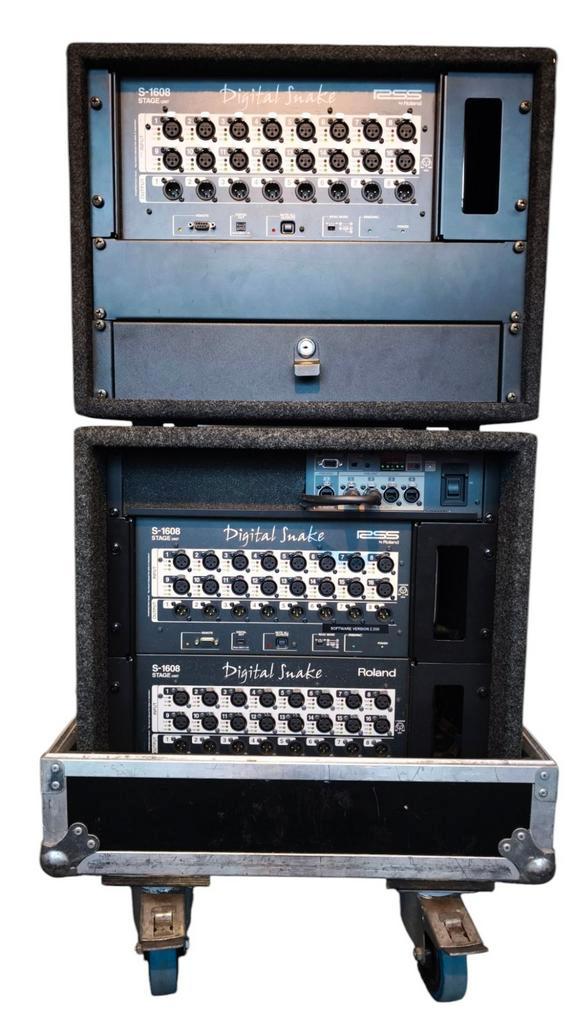 TE KOOP 3 x Roland S-1608 Digital Snake 16 in 8 out, Audio, Tv en Foto, Professionele Audio-, Tv- en Video-apparatuur, Gebruikt