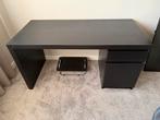 Ikea Malm bureai zwart bruin 140 x 65 als nieuw bureaustoel, Huis en Inrichting, Bureaus, Ophalen, Zo goed als nieuw, Bureau