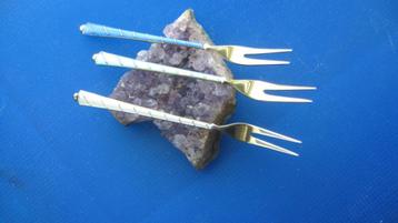 Zilveren ELA Denmark set van 3 cocktal vorkjes  beschikbaar voor biedingen