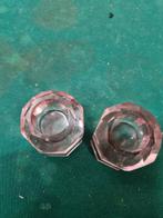 kandelaars diner kaars kristal glas, Ophalen of Verzenden, 'T Olde Gre-j, Info@toldegrej.nl, Endepoelstraat 20f Didam