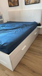 IKEA BRIMNES bedframe, Duo-systeem, Tweepersoons, Ophalen of Verzenden, Zo goed als nieuw