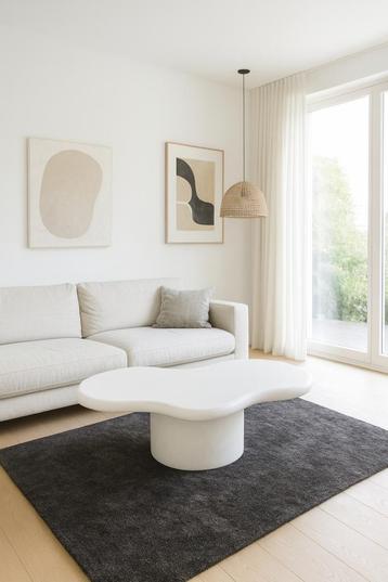Salontafel Organisch wit 120 Direct/Leverbaar/Modern E-7176 beschikbaar voor biedingen