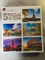 King Puzzel City Collection 5x1000 stukjes, Ophalen of Verzenden, 500 t/m 1500 stukjes, Zo goed als nieuw, Legpuzzel