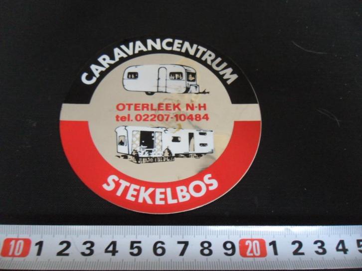sticker folie oterleek caravan centrum stekelbos, Verzamelen, Stickers, Zo goed als nieuw, Bedrijf of Vereniging, Ophalen