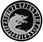 Viking Wolfhead stoffen opstrijk patch embleem, Verzamelen, Stickers, Nieuw, Verzenden