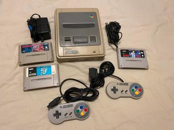 Super Nintendo verkleurd met 3 games zoals mario beschikbaar voor biedingen