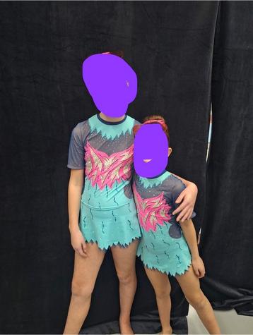 Acro duo pakjes. Maat 140 en 164 (xs) Turnpakjes  beschikbaar voor biedingen