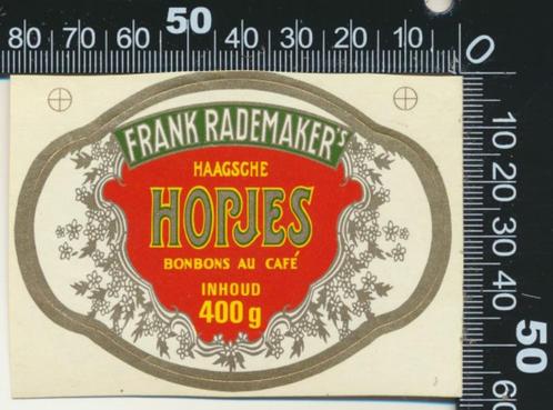 Sticker: Frank Rademakers Haagsche Hopjes, Verzamelen, Stickers, Zo goed als nieuw, Bedrijf of Vereniging, Verzenden