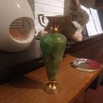 Groene Jade Vaas met Gouden Accenten, Huis en Inrichting, Woonaccessoires | Vazen, Ophalen of Verzenden