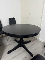 IKEA INGATORP uitschuifbare tafel – zwart – nette staat, Huis en Inrichting, Tafels | Eettafels, Ophalen, Gebruikt, 100 tot 150 cm