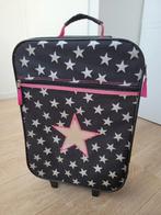 Zwarte trolley met zilveren sterren, Ophalen, Hard kunststof, Minder dan 50 cm