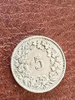 munt 5 Rappen Helvetica 1925B, Ophalen of Verzenden, Overige landen, Losse munt