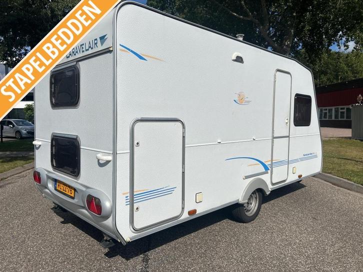 Caravelair 445 TK Antares Luxe VOORTENT, STAPELBED, Caravans en Kamperen, Caravans, Bedrijf, tot en met 4, 750 - 1000 kg, Standaardzit