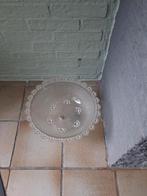 Vintage Glazen Serveerschaal op Voet, Antiek en Kunst, Antiek | Schalen, Ophalen of Verzenden