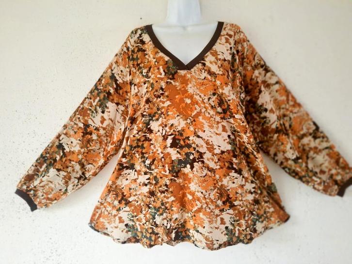 Nieuwe Bruine Multicolour Yesta Tuniek Mt 0 46/48, Kleding | Dames, Grote Maten, Nieuw, Blouse of Tuniek, Overige kleuren, Ophalen of Verzenden