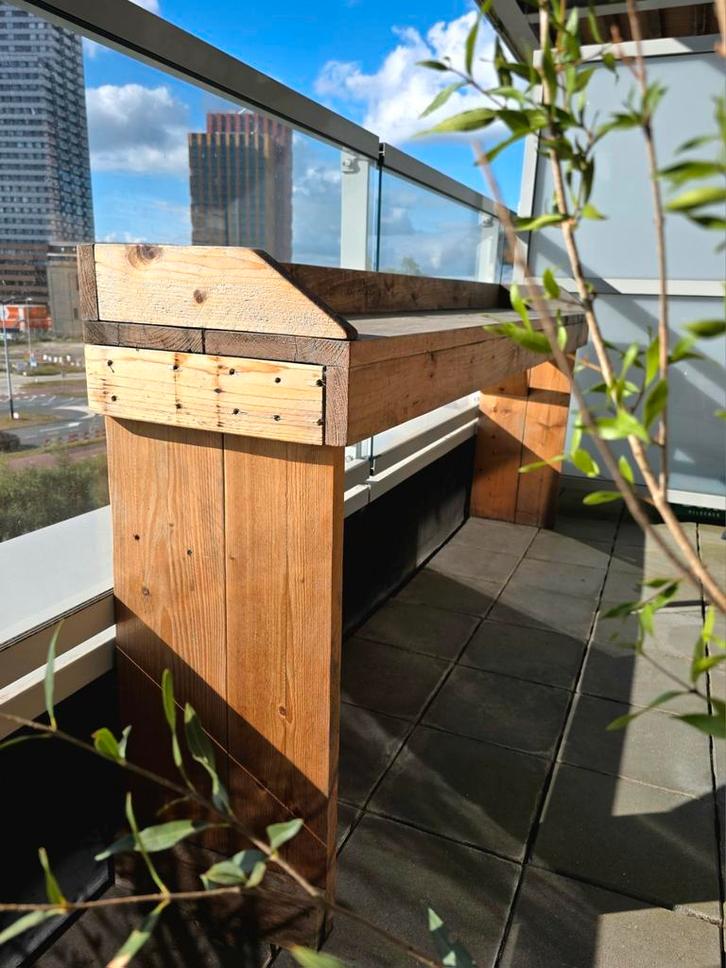 Balkon bar / Balcony bar, Tuin en Terras, Bergingen en Tuinkasten, Gebruikt, Hout, Ophalen