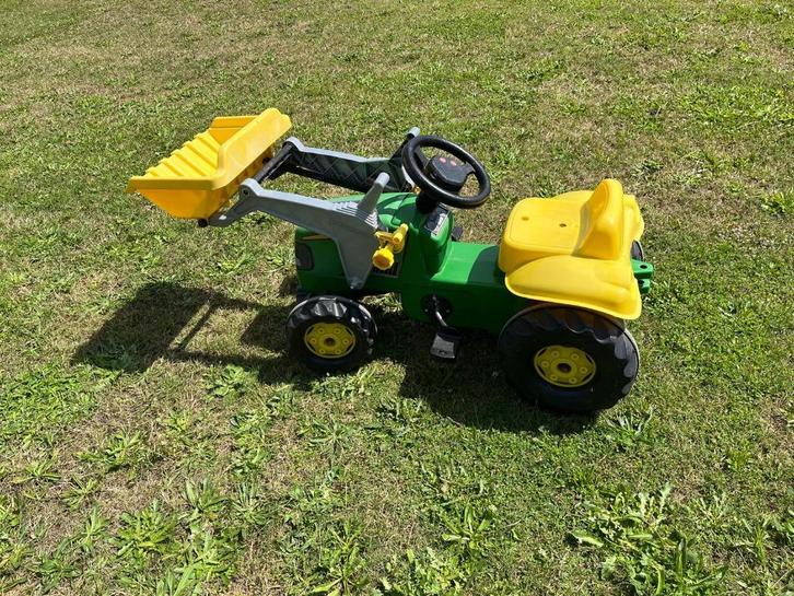 John Deere traptrekker met voorlader, Kinderen en Baby's, Speelgoed | Buiten | Voertuigen en Loopfietsen, Zo goed als nieuw, Trapvoertuig
