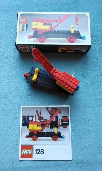 Lego trein hijskraan wagon (set 128) NIEUW in doos !! beschikbaar voor biedingen