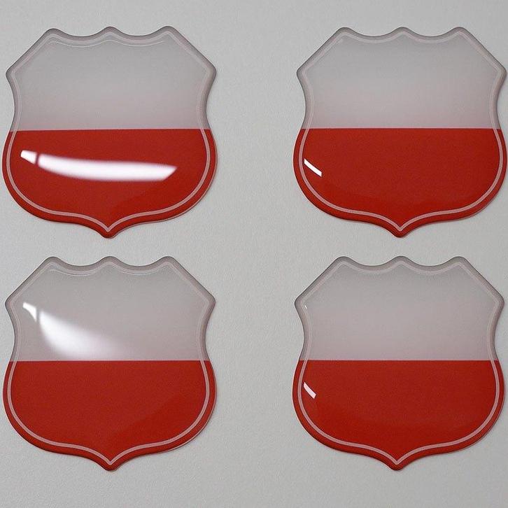 3D Polen gel vlag stickers UV-bestendig, Verzamelen, Stickers, Nieuw, Overige typen, Verzenden