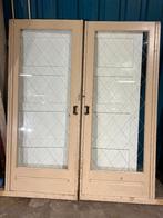 Mooie ensuite schuifdeuren met geslepen glas en handvatten, Ophalen, Gebruikt, 120 cm of meer, Binnendeur