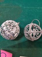 kerstballen open zilverkleurig 3x  [b196], Ophalen of Verzenden, 'T Olde Gre-j, Info@toldegrej.nl, Endepoelstraat 20f Didam