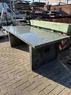 Granieten buiten tafel, Tuin en Terras, Tuintafels, Ophalen, Gebruikt, Rechthoekig, Overige materialen